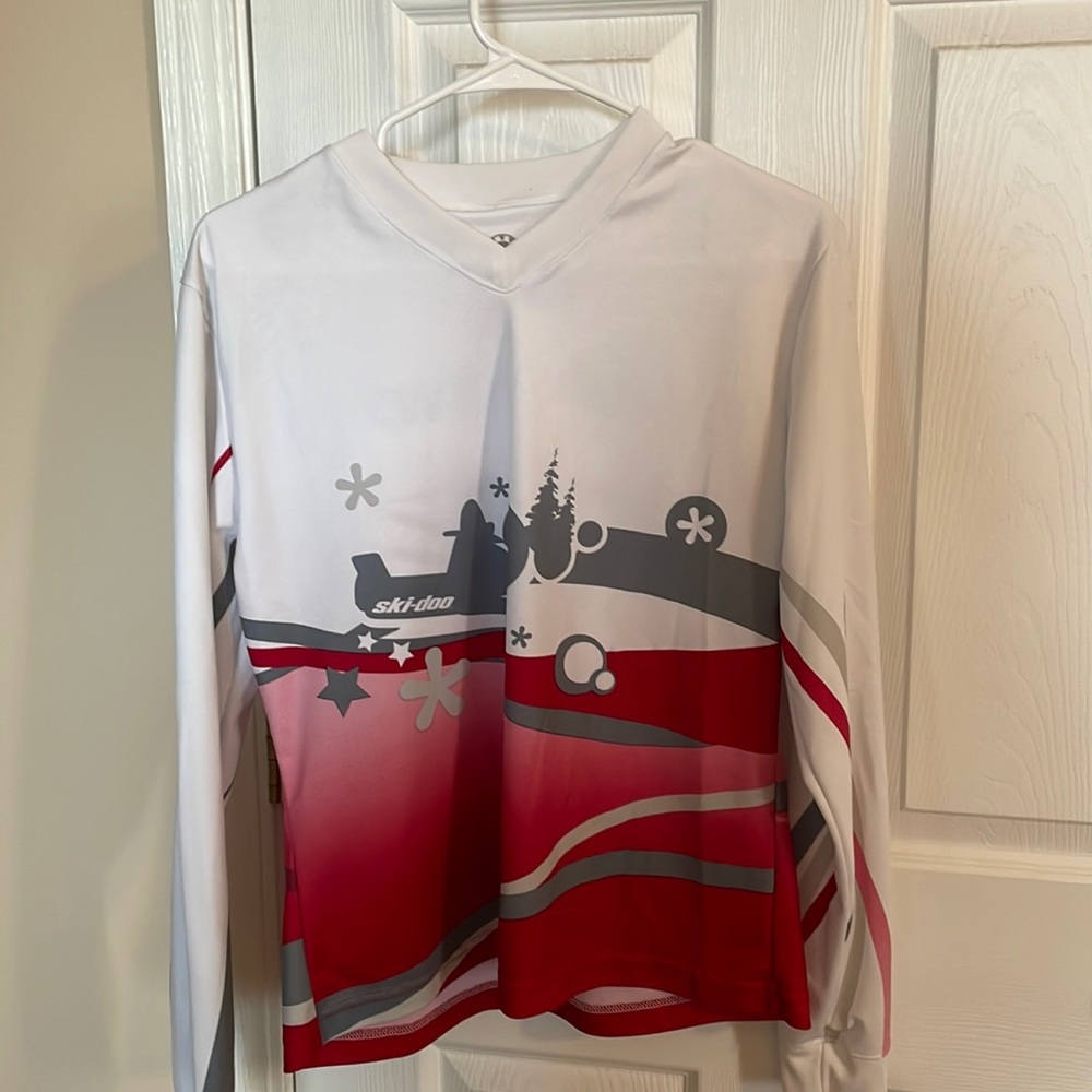 Skidoo ski doo ski-doo BRP Womens long sleeve jersey shirt. Size medium.